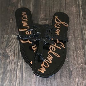 Sam Edelman Black Thong Sandals